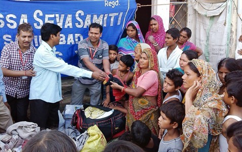 Clothes Distribution by OSS in Slums