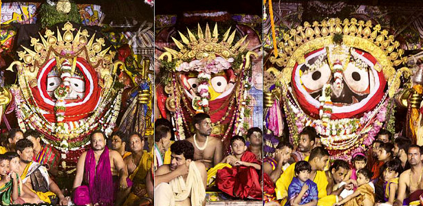 Lord Balabhadra, Devi Subhadra and Lord Jaganath of Puri Odisha